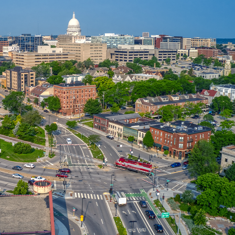 Header image for Econolite's case study page: City of Madison Adaptive Signal Control Deployment
